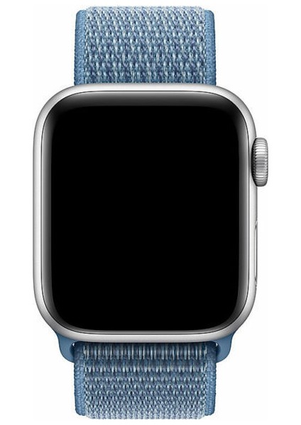 Apple Watch Özel Seri 38-40 mm 2-3-4-5-6-SE Uyumlu Spor Loop Dokuma Kordon - Mavi