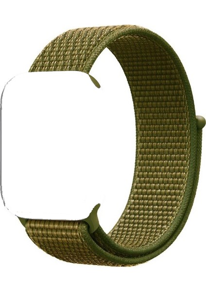 Apple Watch Özel Seri 42-44 mm 2-3-4-5-6-SE Uyumlu Spor Loop Dokuma Kordon - Yeşil