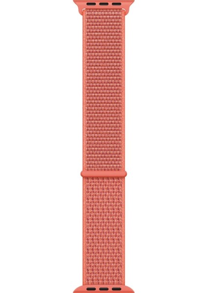 Apple Watch Özel Seri 42-44 mm 2-3-4-5-6-SE Uyumlu Spor Loop Dokuma Kordon - Somon