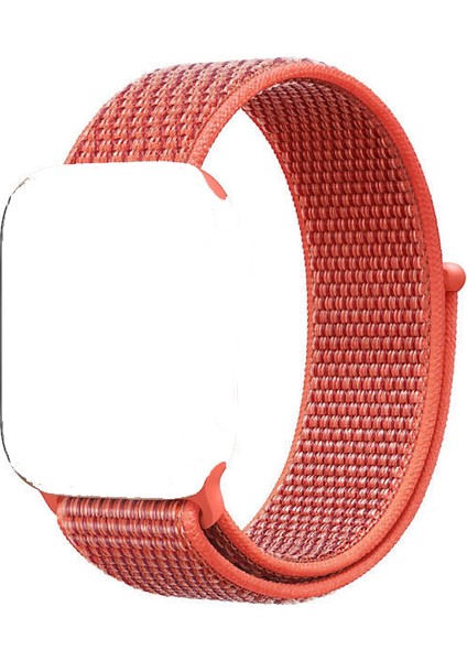 Apple Watch Özel Seri 42-44 mm 2-3-4-5-6-SE Uyumlu Spor Loop Dokuma Kordon - Somon