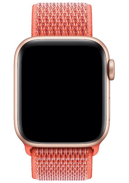 Apple Watch Özel Seri 42-44 mm 2-3-4-5-6-SE Uyumlu Spor Loop Dokuma Kordon - Somon