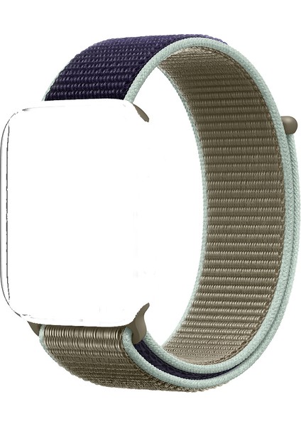 Apple Watch Özel Seri 42-44 mm 2-3-4-5-6-SE Uyumlu Spor Loop Dokuma Kordon - Açık Yeşil Mavi