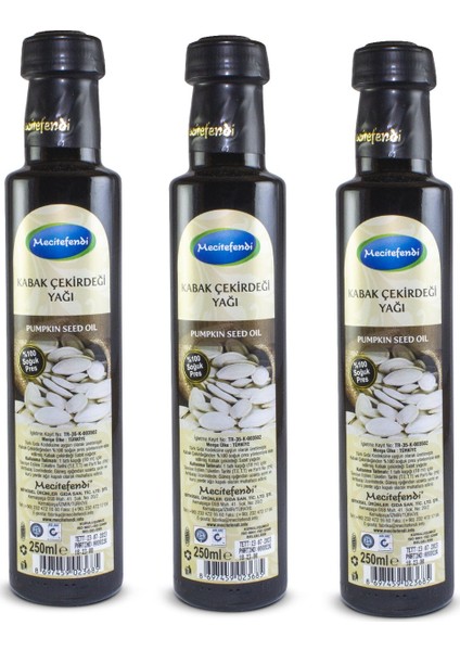 3'lü Mecitefendi Kabak Çekirdeği Yağı 3 x 250 ml