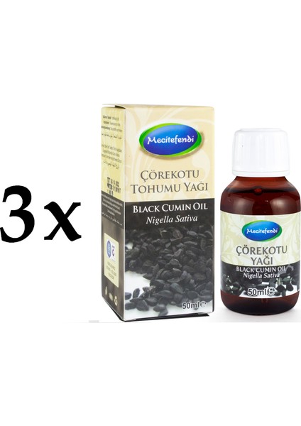 3'lü Mecitefendi Çörekotu Yağı 3 x 50 ml