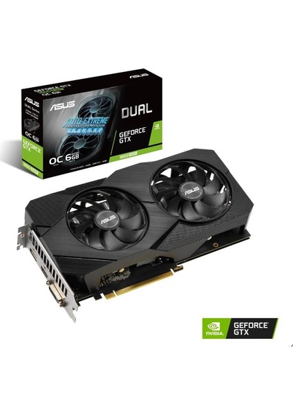 ASUS GEFORCE GTX 1660 SUPER  6GB GDDR6 192bit 1860MHz OC DVI HDMI DP RGB (DUAL-GTX1660S-O6G-EVO) EKRAN KARTI