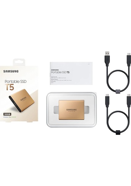 T5 500GB Taşınabilir Harici SSD MU-PA500G/WW - Gold modelleri