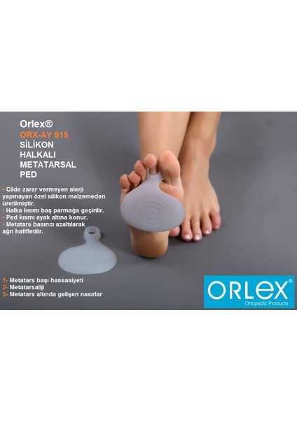 Orx-Ay 915 Silikon Halkalı Metatarsal Ped