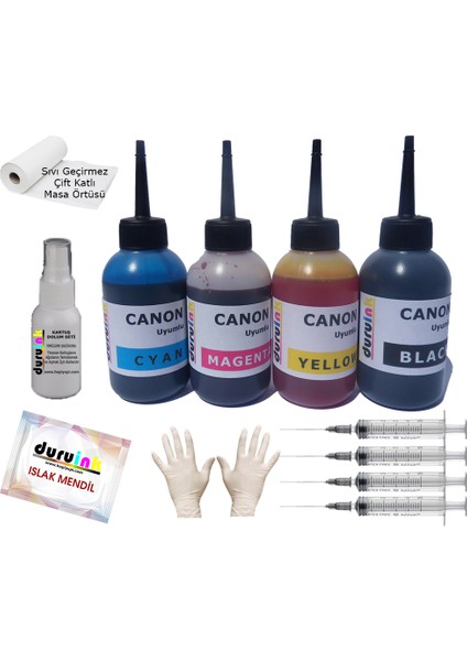 Canon Mb2350 2750 2755 4x100 ml Mürekkep Seti - 4 Renk modelleri