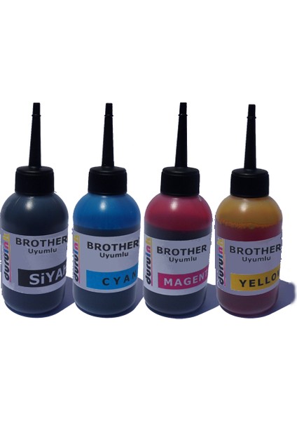 Brother Lc960 Lc970 Lc980 4x100 ml Mürekkep Seti - 4 Renk