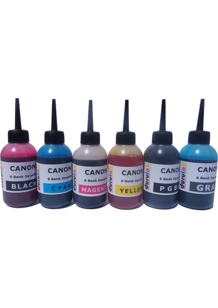 Canon Mg7550 7750 7751 6x100 ml Mürekkep Seti - 6 Renk
