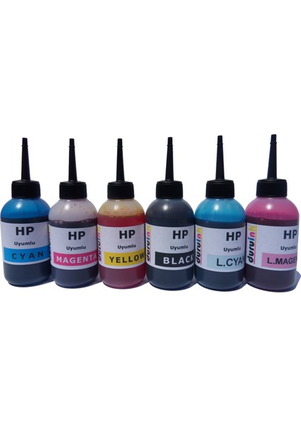 Hp 3108 3110 3210 6x100 ml Mürekkep Seti - 6 Renk