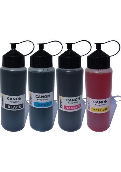 Canon G4400 G3400 G2400 4x500 ml Mürekkep Seti - 4 Renk