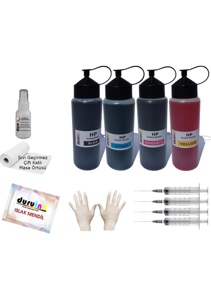 Hp 6525 7510 7520 4x500 ml Mürekkep Seti - 4 Renk