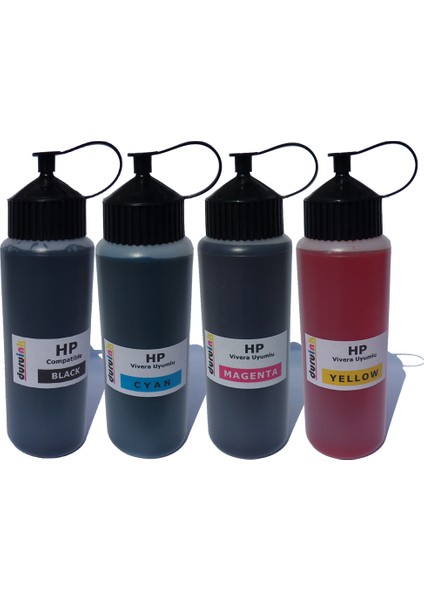Hp D5463 D5468 D7560 4x500 ml Mürekkep Seti - 4 Renk