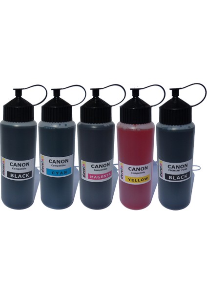 Canon Mp540 550 560 5x500 ml Mürekkep Seti - Renkli