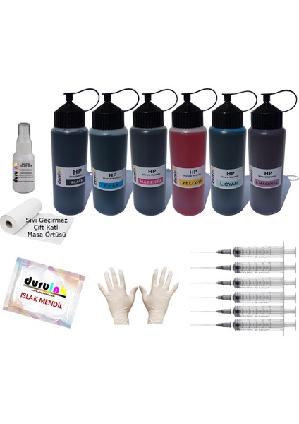 Hp C8183 D6160 D7160 6x500 ml Mürekkep Seti - 6 Renk modelleri