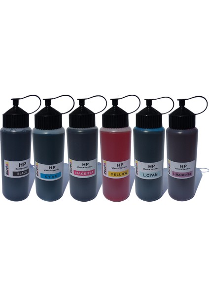 Hp D7163 D7260 D7263 6x500 ml Mürekkep Seti - 6 Renk