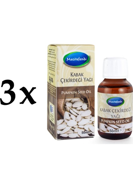 3'lü Mecitefendi Kabak Çekirdeği Yağı 3 x 50 ml