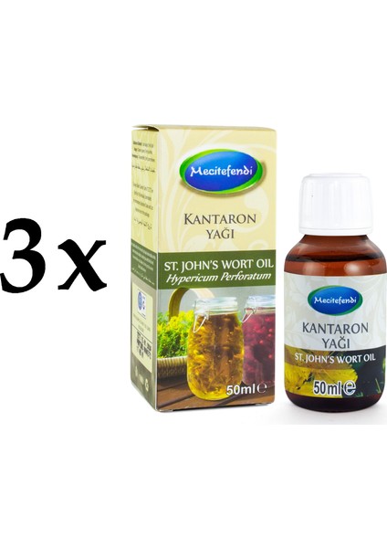 3'lü Mecitefendi Kantaron Yağı 3 x 50 ml