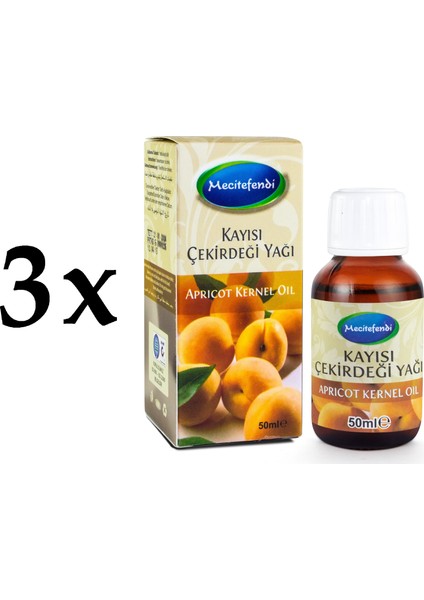 3'lü Mecitefendi Kayısı Çekirdeği Yağı 3 x 50 ml