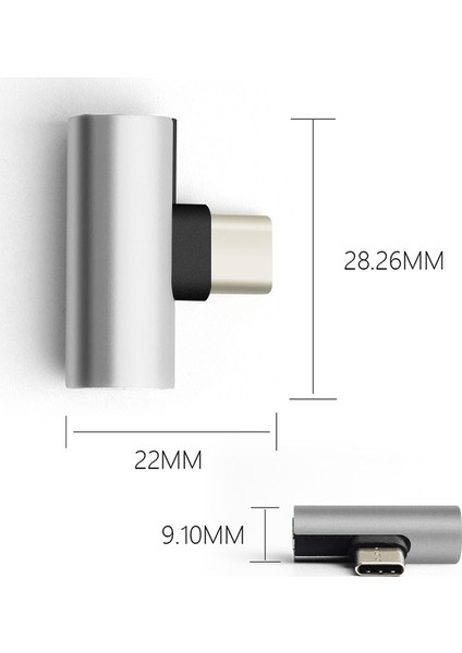 Type-C + 3.5mm Stereo Dönüştürücü Çoklayıcı Silver Adaptör CDG-CNV78