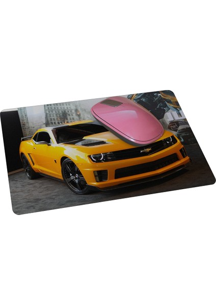 Sarı Spor Araba Mouse Pad