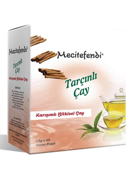 4'lü mecitefendi Tarçınlı Çay (Süzen Poşet 40'lı)