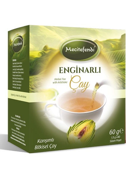2'li Mecitefendi Enginar Yapraklı Çay (Süzen Poşet 40'lı)