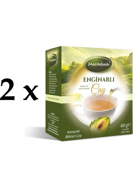2'li Mecitefendi Enginar Yapraklı Çay (Süzen Poşet 40'lı)