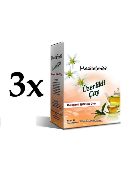 3'lü mecitefendi Üzerlik Otlu Çay (Süzen Poşet 40'lı)
