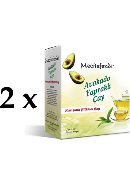2'li Mecitefendi Avokado Yapraklı Çay (Süzen Poşet 40'lı)