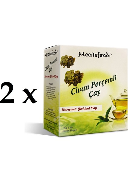 2'li Mecitefendi Civan Perçemli Çay (Süzen Poşet 40'lı)
