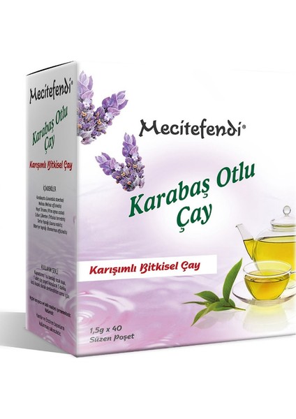 4'lü mecitefendi Karabaş Otlu Çay (Süzen Poşet 40'lı)