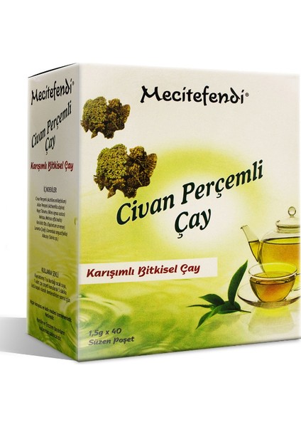 3'lü mecitefendi Civan Perçemli Çay (Süzen Poşet 40'lı)