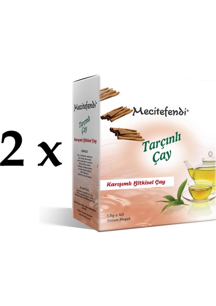 2'li Mecitefendi Tarçınlı Çay (Süzen Poşet 40'lı)