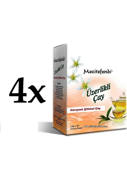 4'lü mecitefendi Üzerlik Otlu Çay (Süzen Poşet 40'lı)