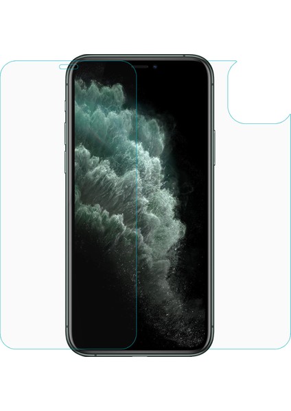 Apple iPhone 11 Pro Ön + Arka Temperli Cam Koruyucu - Şeffaf