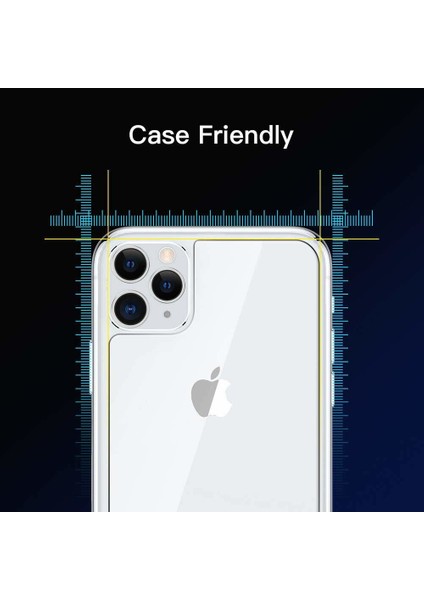 Apple iPhone 11 Pro Ön + Arka Temperli Cam Koruyucu - Şeffaf