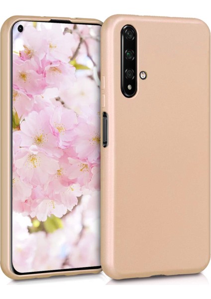 Huawei Honor 20 Mat Silikon Kılıf - Gold