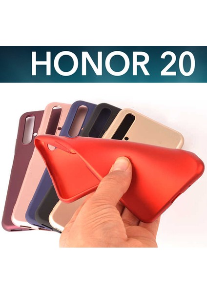 Huawei Honor 20 Mat Silikon Kılıf - Gold