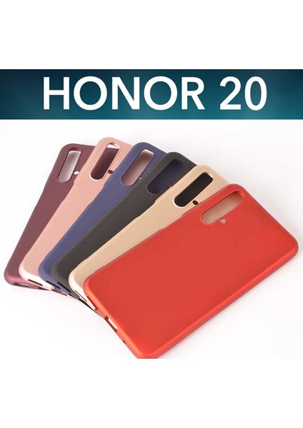 Huawei Honor 20 Mat Silikon Kılıf - Gold