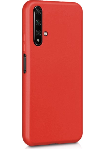 Huawei Honor 20 Mat Silikon Kılıf - Kırmızı