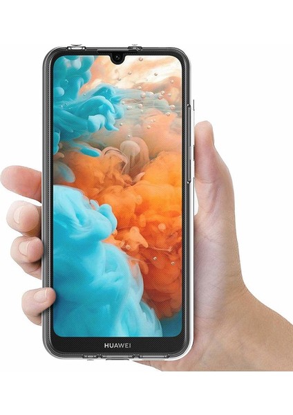 Huawei Y5 2019 Kılıf 6 tarafı tam full koruma 360 Clear Soft - Şeffaf