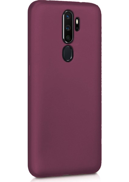 Oppo A9 2020 Mat Silikon Kılıf - Mor