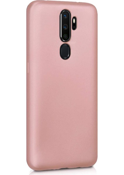 Oppo A9 2020 Mat Silikon Kılıf - Rose Gold