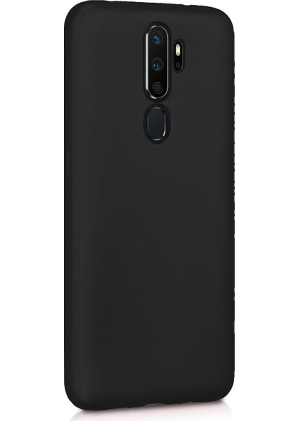 Oppo A9 2020 Mat Silikon Kılıf - Siyah