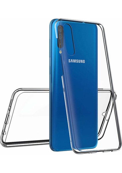 Samsung Galaxy A30s Kılıf 6 tarafı tam full koruma 360 Clear Soft - Şeffaf