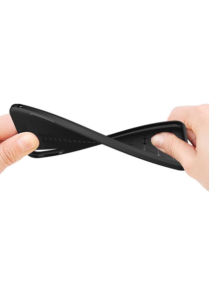 Samsung Galaxy A30s Kılıf Deri Dokulu Silikon - Kırmızı