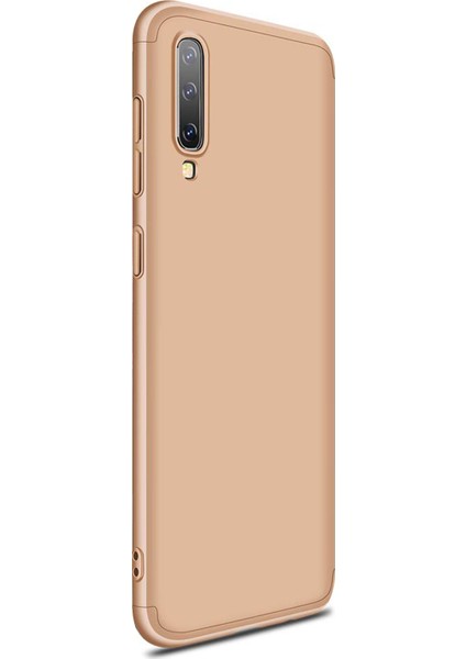 Samsung Galaxy A30S Kılıf Double Dip 360 Protective - Gold