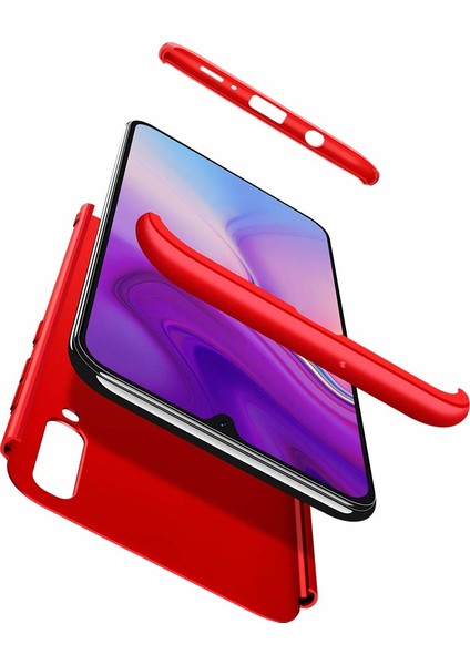 Samsung Galaxy A30S Kılıf Double Dip 360 Protective - Kırmızı